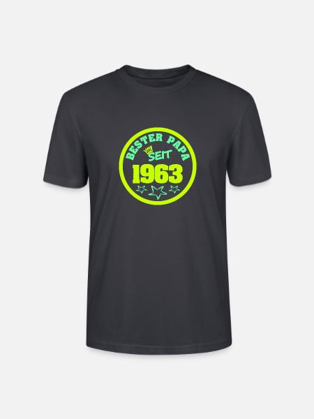 Jahr 1963 - Stanley/Stella Unisex Bio-T-Shirt CRAFTER - Dunkles Graublau
