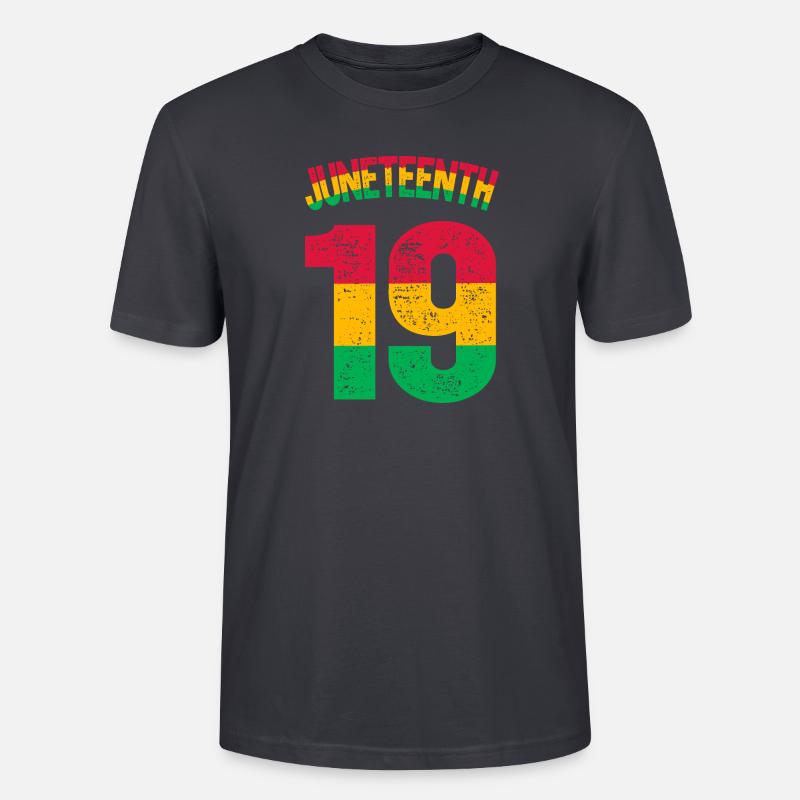 Juneteenth - Stanley/Stella Unisex Bio-T-Shirt CRAFTER - Dunkles Graublau