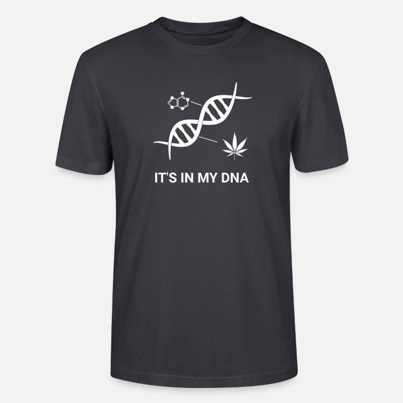 Cannabis Blatt DNA - Stanley/Stella Unisex Bio-T-Shirt CRAFTER - Dunkles Graublau