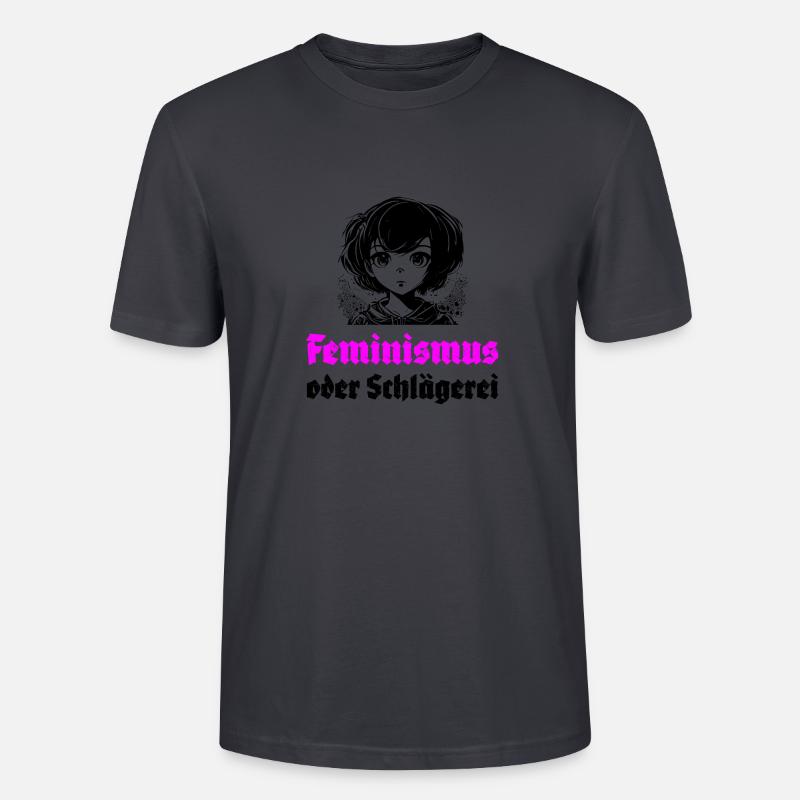 Feminismus oder Schlägerei - Stanley/Stella Unisex Bio-T-Shirt CRAFTER - Dunkles Graublau