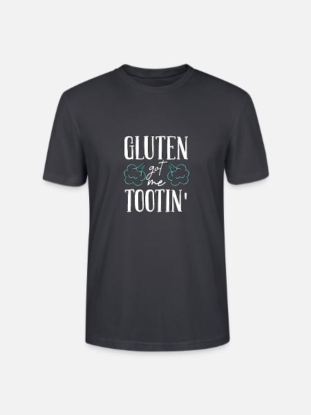 Gluten Got Me Tootin Glutenunverträglichkeit - Stanley/Stella Unisex Bio-T-Shirt CRAFTER - Dunkles Graublau