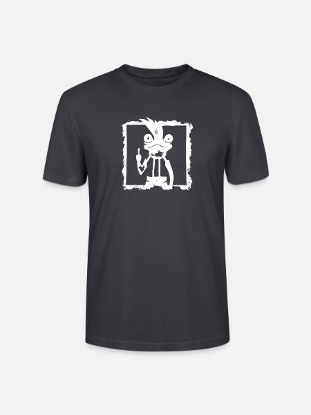 PUNKERFROSCH Design weiß - Stanley/Stella Unisex Bio-T-Shirt CRAFTER - Dunkles Graublau