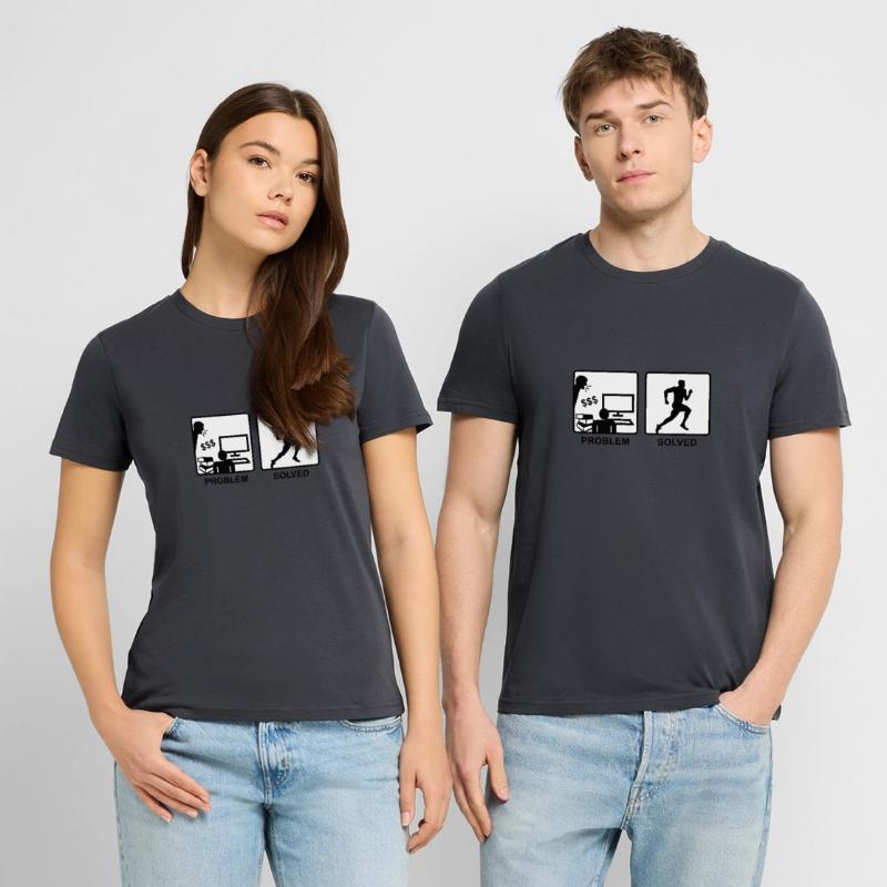 Running solves problems - Man T-shirt bio CRAFTER Stanley Stella Unisexe