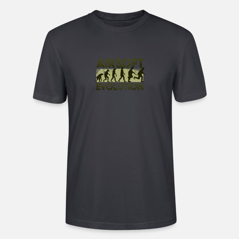 Airsoft Airsoft Evolution Development Humain - T-shirt bio CRAFTER Stanley Stella Unisexe - bleu gris foncé