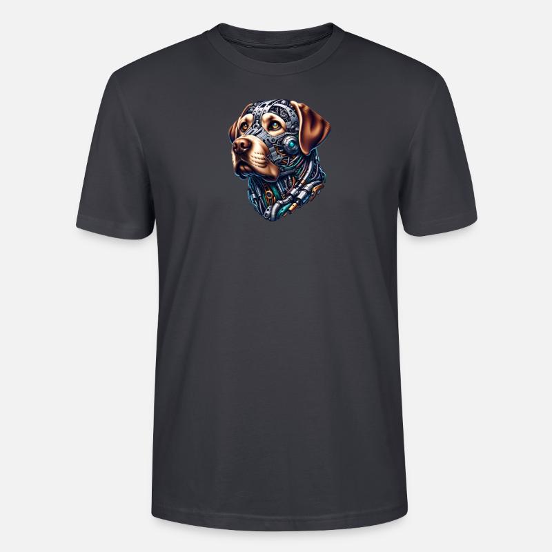 Conception Android Labrador Retriever - T-shirt bio CRAFTER Stanley Stella Unisexe - bleu gris foncé