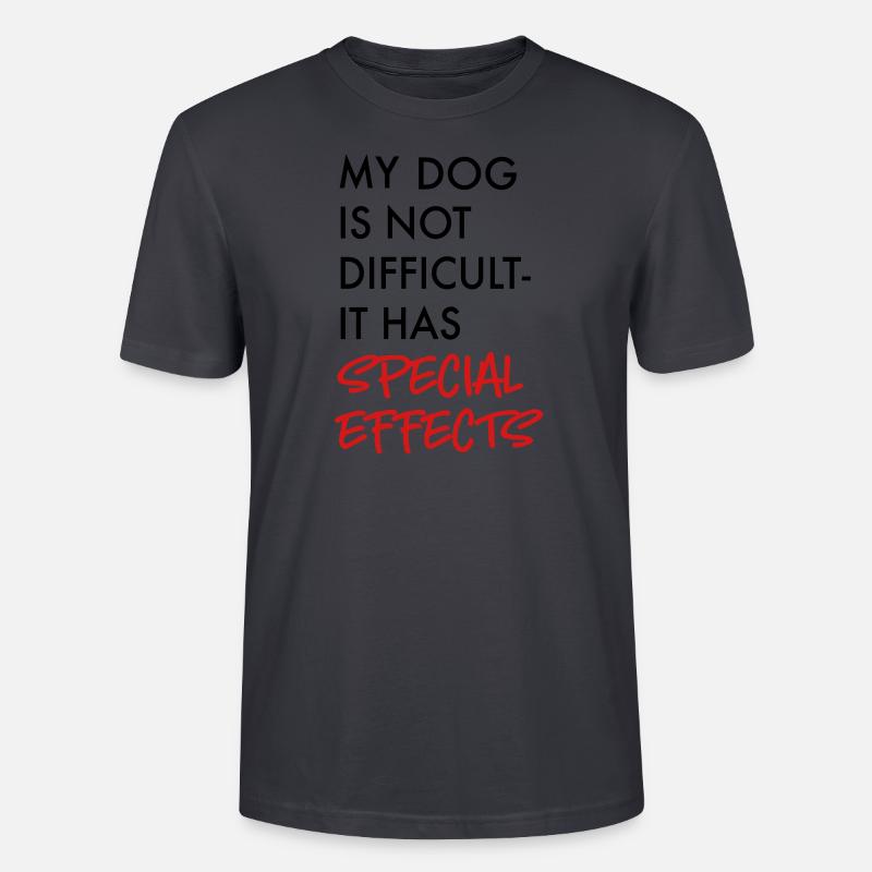 schwieriger Hund - Stanley/Stella Unisex Bio-T-Shirt CRAFTER - Dunkles Graublau