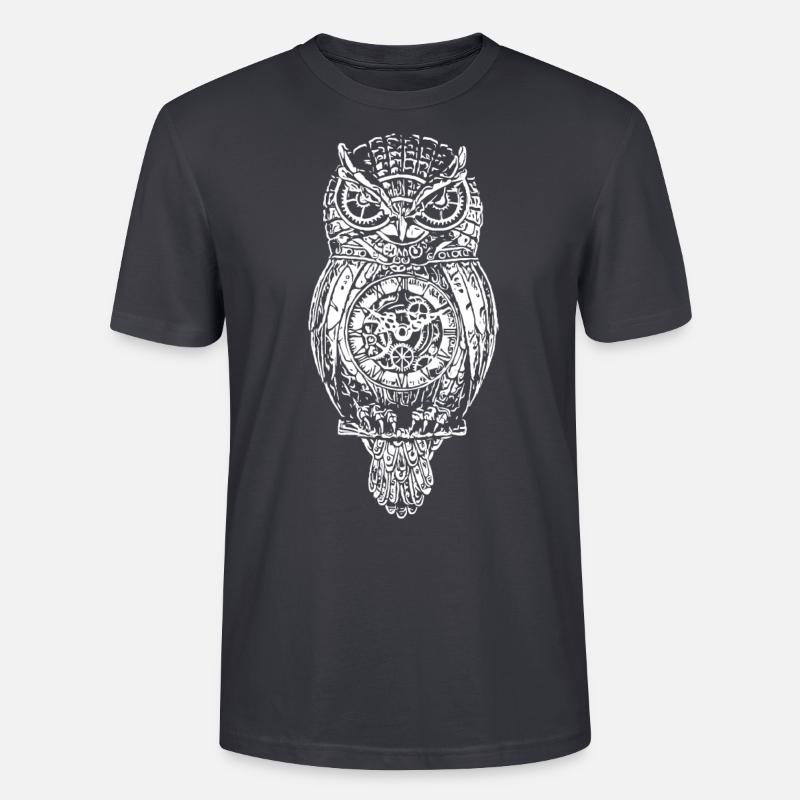 Eule - Stanley/Stella Unisex Bio-T-Shirt CRAFTER - Dunkles Graublau