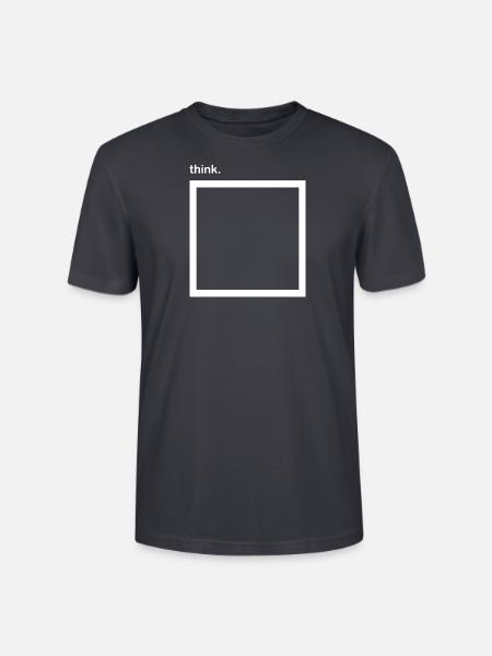 Trash Asset - think. [white] - Stanley/Stella Unisex Bio-T-Shirt CRAFTER - Dunkles Graublau