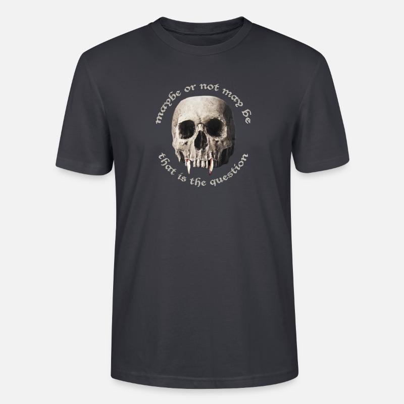 Vampire Skull – Vampirschädel - Stanley/Stella Unisex Bio-T-Shirt CRAFTER - Dunkles Graublau
