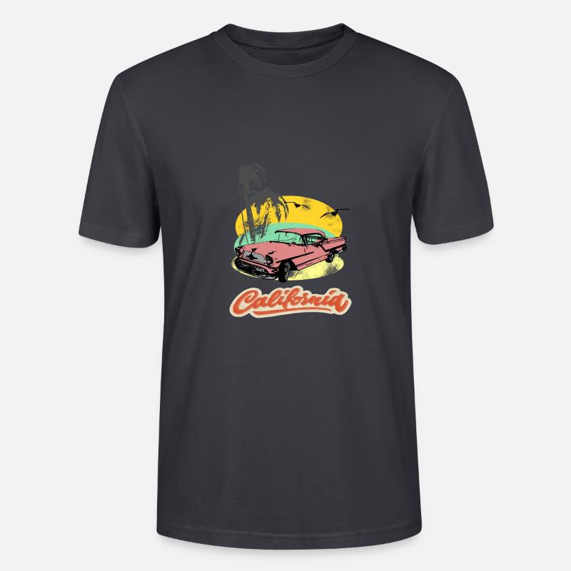 US Oldtimer am Strand - Stanley/Stella Unisex Bio-T-Shirt CRAFTER - Dunkles Graublau