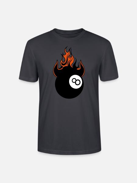 Feuerball mit Billardflamme - Stanley/Stella Unisex Bio-T-Shirt CRAFTER - Dunkles Graublau