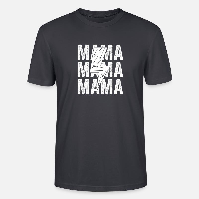 Fechter Mama Mutter Fechten - Stanley/Stella Unisex Bio-T-Shirt CRAFTER - Dunkles Graublau