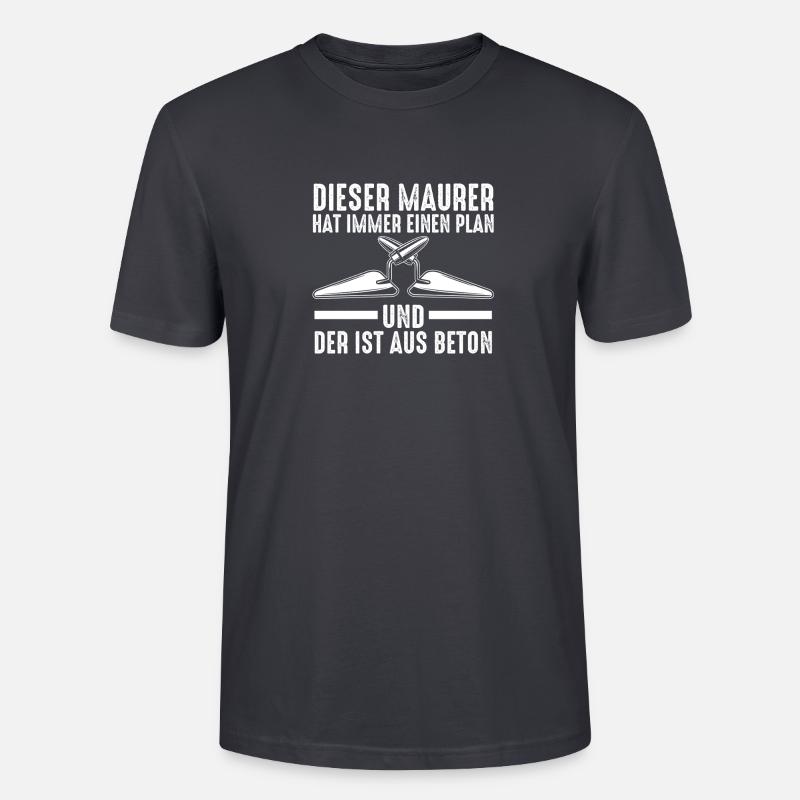Master Bricklayer Journeyman Bricklayer - Stanley/Stella CRAFTER Unisex Organic T-Shirt - India Ink Grey