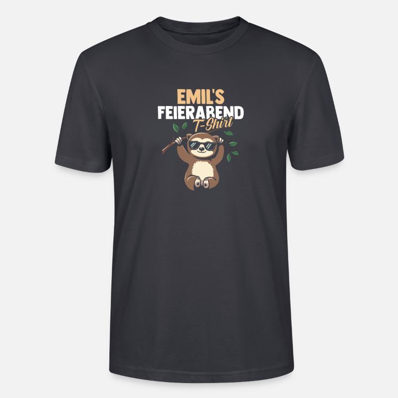 Faultier Emil - Stanley/Stella Unisex Bio-T-Shirt CRAFTER - Dunkles Graublau
