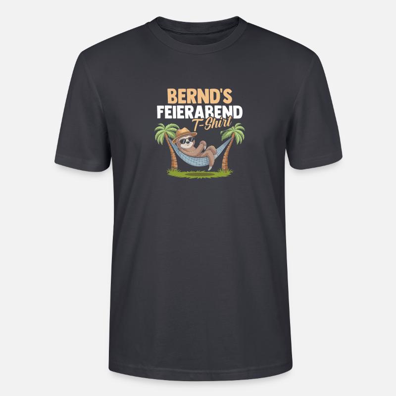 Faultier Bernd - Stanley/Stella Unisex Bio-T-Shirt CRAFTER - Dunkles Graublau