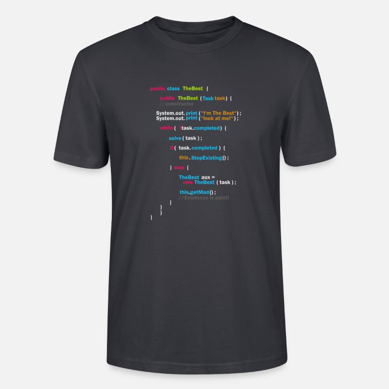 Program Code - The Best | Code - Stanley/Stella CRAFTER Unisex Organic T-Shirt - India Ink Grey