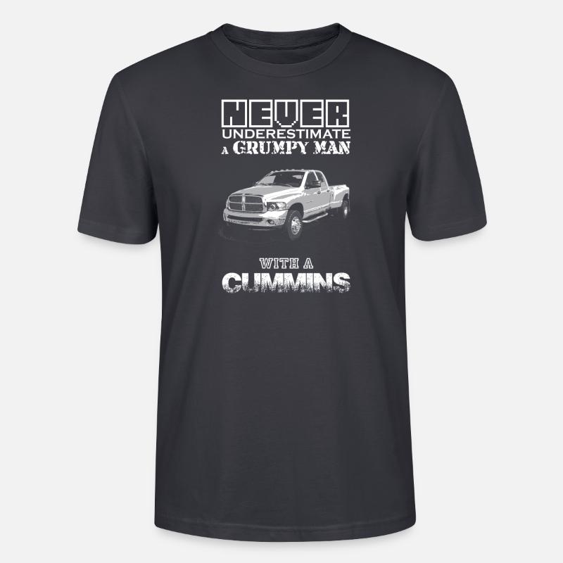 NEVER UNDERESTIMATE A GRUMPY MAN WITH A CUMMINS B - T-shirt bio CRAFTER Stanley Stella Unisexe - bleu gris foncé