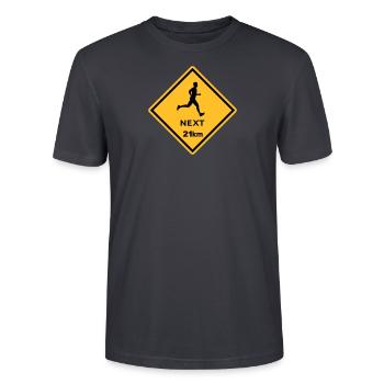 Courir un 21 km - T-shirt bio CRAFTER Stanley Stella Unisexe - bleu gris foncé - Devant - Alina (178cm) & Michal (187cm)