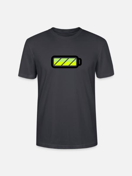 battery - Stanley/Stella CRAFTER Unisex Organic T-Shirt - India Ink Grey
