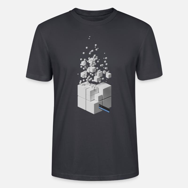 Delete Default Cube - T-shirt bio CRAFTER Stanley Stella Unisexe - bleu gris foncé
