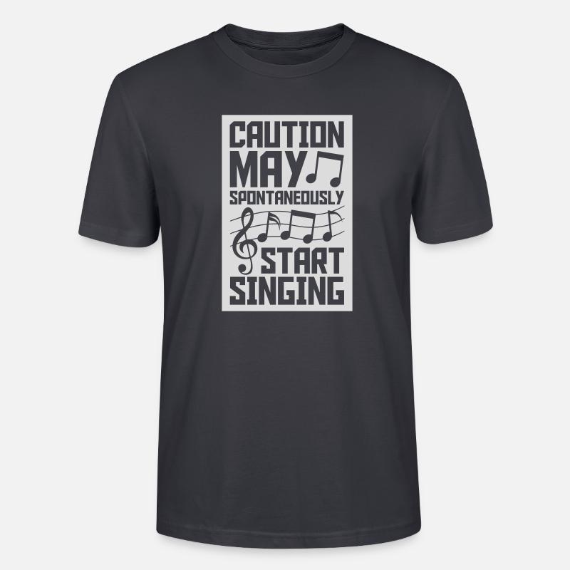 may spontaneously start singing - Stanley/Stella CRAFTER Unisex Organic T-Shirt - India Ink Grey