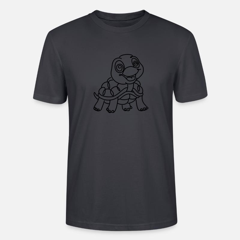 Schildkröte einfarbig - Stanley/Stella Unisex Bio-T-Shirt CRAFTER - Dunkles Graublau