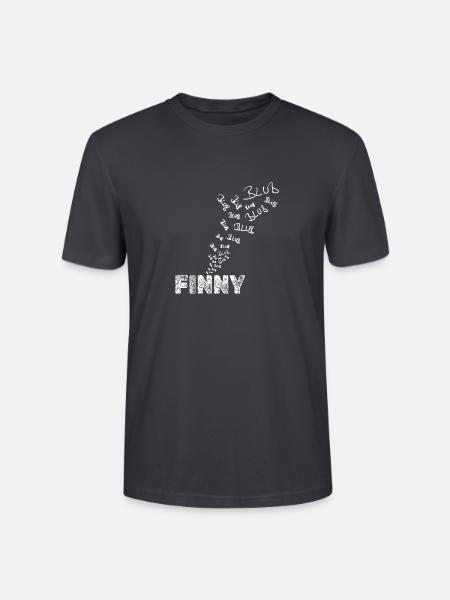 Finny als Anglerin - Stanley/Stella Unisex Bio-T-Shirt CRAFTER - Dunkles Graublau