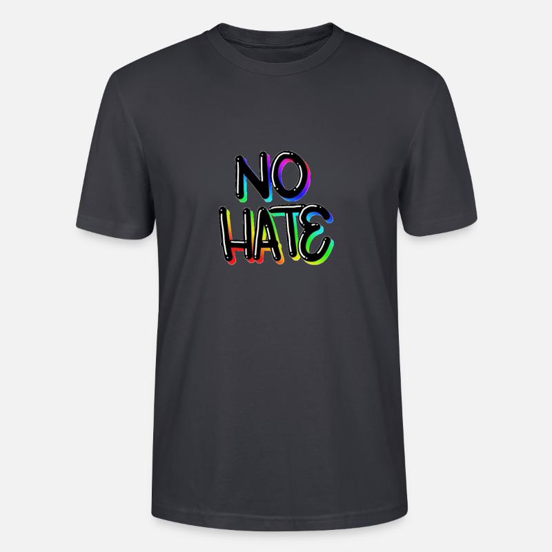 No Hate - Stanley/Stella Unisex Bio-T-Shirt CRAFTER - Dunkles Graublau