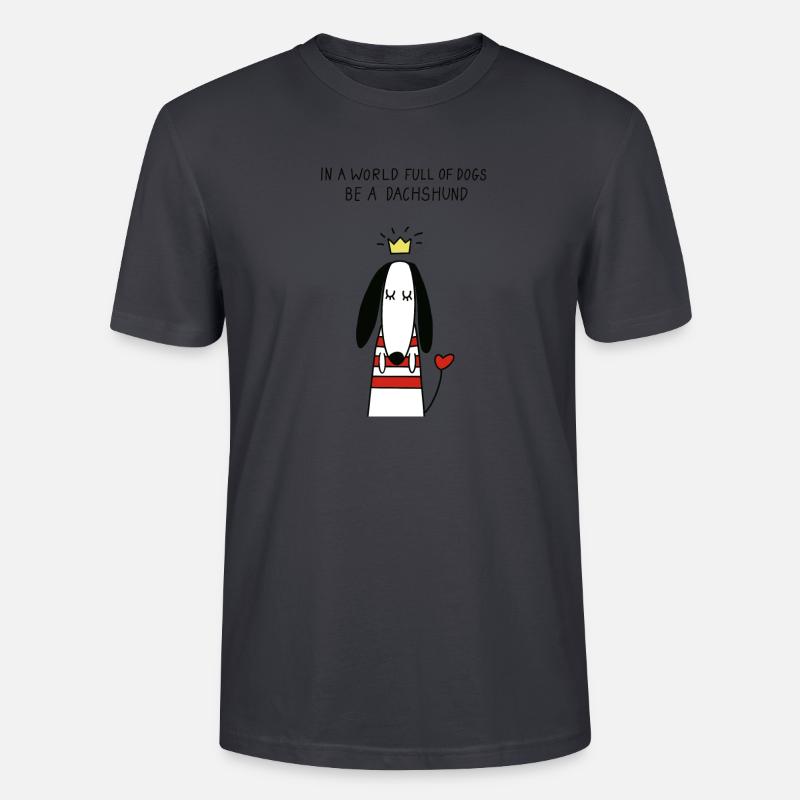 DACKEL DACHSHUND TECKEL DACKELLIEBE DAGGEL - Stanley/Stella Unisex Bio-T-Shirt CRAFTER - Dunkles Graublau