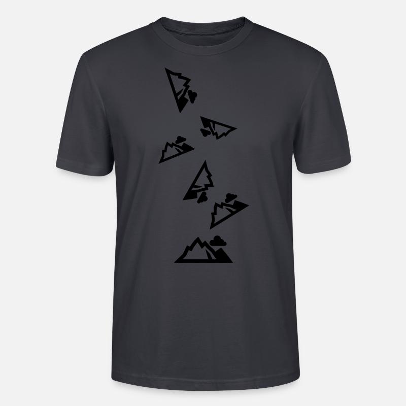 Berge Mountains Silhouette - Stanley/Stella Unisex Bio-T-Shirt CRAFTER - Dunkles Graublau