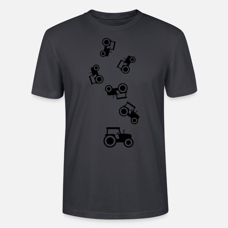 Traktor icon Silhouette - Stanley/Stella Unisex Bio-T-Shirt CRAFTER - Dunkles Graublau