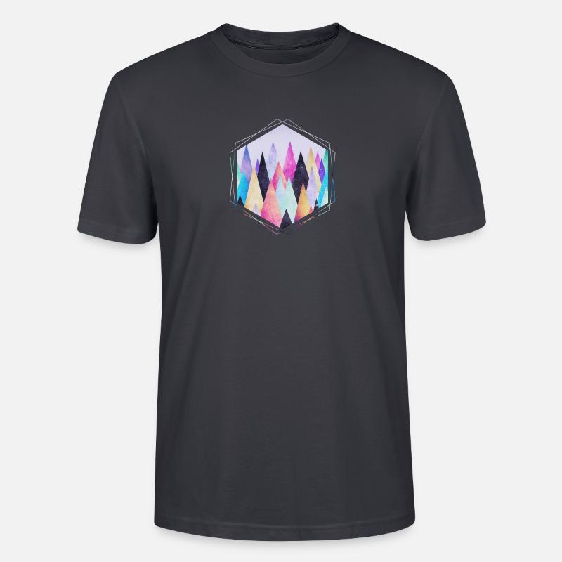 Hipster triangles (geometry) Abstract Mountains - T-shirt bio CRAFTER Stanley Stella Unisexe - bleu gris foncé