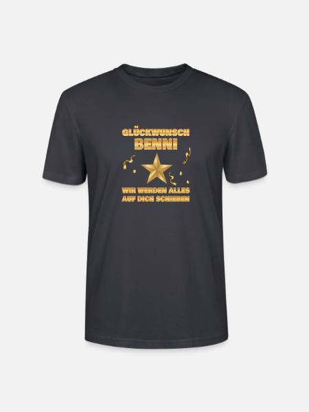 Benni als Kollegin - Stanley/Stella Unisex Bio-T-Shirt CRAFTER - Dunkles Graublau