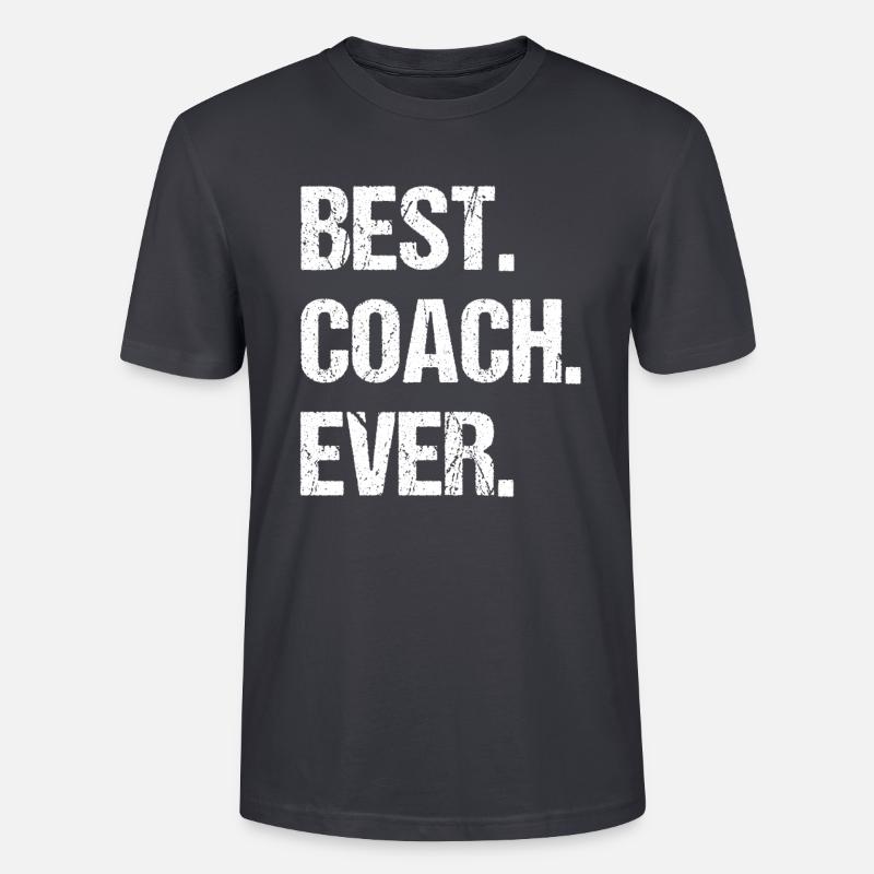 Beste coach ooit - Stanley/Stella Uniseks bio-T-shirt CRAFTER - donker grijsblauw
