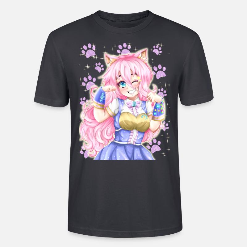 Neko Mädchen - Stanley/Stella Unisex Bio-T-Shirt CRAFTER - Dunkles Graublau