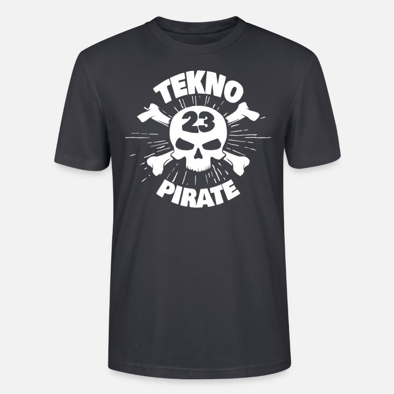 Tekno Pirate 23 - Stanley/Stella Unisex Bio-T-Shirt CRAFTER - Dunkles Graublau