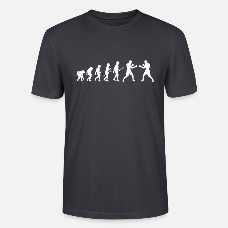 evolution boxe boxeurs - T-shirt bio CRAFTER Stanley Stella Unisexe - bleu gris foncé