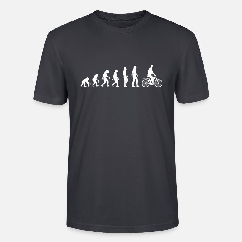 evolution radfahrer velo - Stanley/Stella Unisex Bio-T-Shirt CRAFTER - Dunkles Graublau