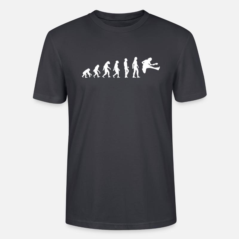 guitar evolution - Stanley/Stella CRAFTER Unisex Organic T-Shirt - India Ink Grey
