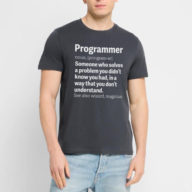 Programmer Wizard Magician Developer Science T-shirt bio CRAFTER Stanley Stella Unisexe