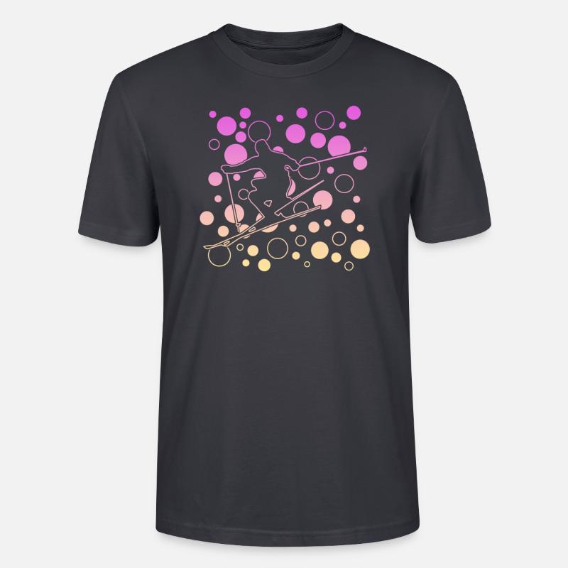 Ski - Stanley/Stella Unisex Bio-T-Shirt CRAFTER - Dunkles Graublau