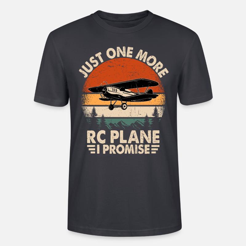 Nur noch ein RC-Flugzeug, versprochen - Stanley/Stella Unisex Bio-T-Shirt CRAFTER - Dunkles Graublau