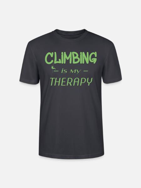 Klettern - Bouldern - Kletterwand - Climbing - Stanley/Stella Unisex Bio-T-Shirt CRAFTER - Dunkles Graublau
