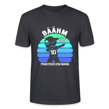 10 zehnjähriger 10. Geburtstag Jungen - Stanley/Stella Unisex Bio-T-Shirt CRAFTER - Dunkles Graublau - Vorne - Alina (178cm) & Michal (187cm)