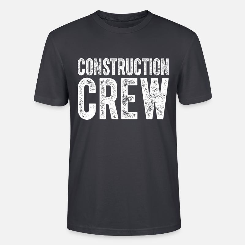 Construction Crew Construction Worker - Stanley/Stella Unisex Bio-T-Shirt CRAFTER - Dunkles Graublau