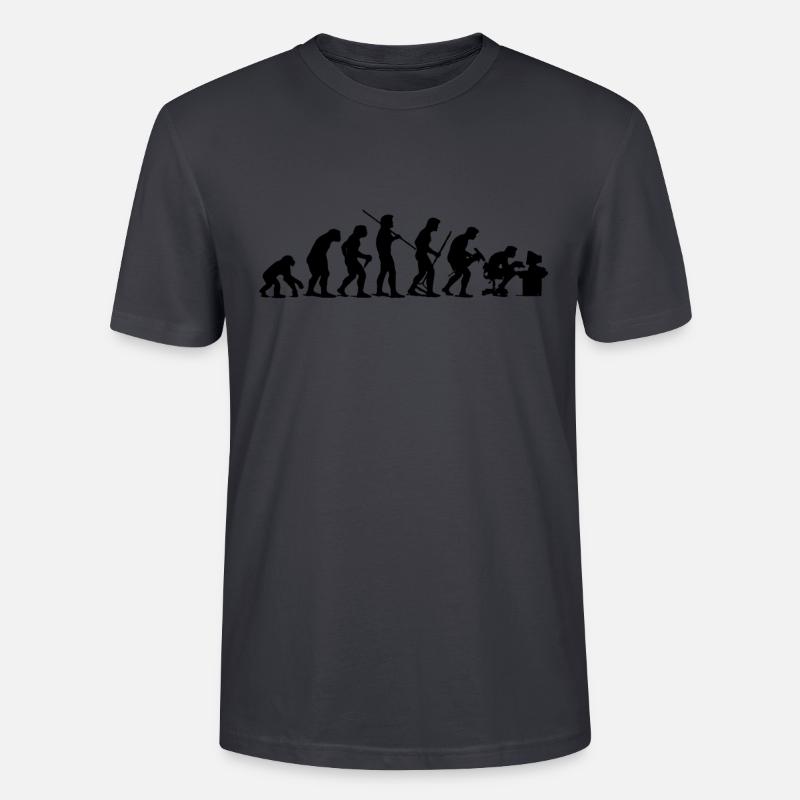 Darwin Evolution - Stanley/Stella Unisex Bio-T-Shirt CRAFTER - Dunkles Graublau