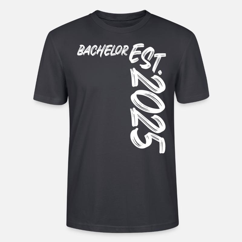 Bachelor Est. 2025 - Stanley/Stella Unisex Bio-T-Shirt CRAFTER - Dunkles Graublau