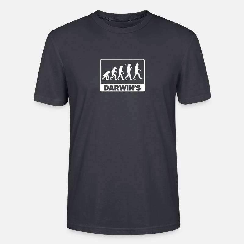 Evolution Shirt · Darwin · Gift - Stanley/Stella CRAFTER Unisex Organic T-Shirt - India Ink Grey