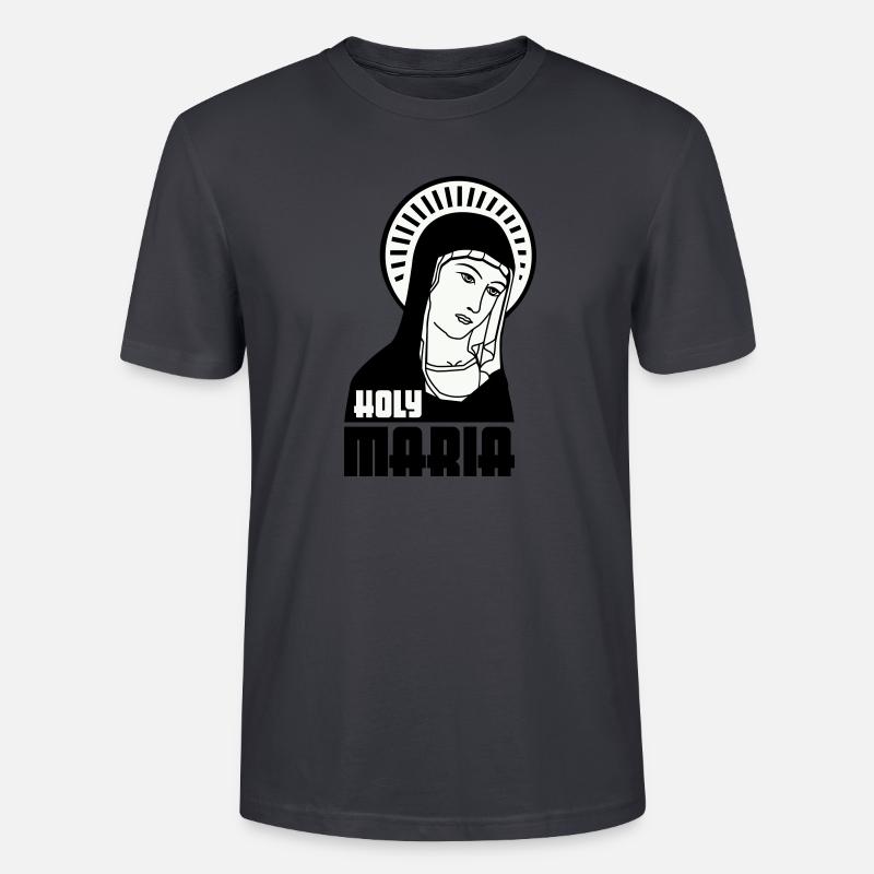 Holy Maria - Stanley/Stella Unisex Bio-T-Shirt CRAFTER - Dunkles Graublau