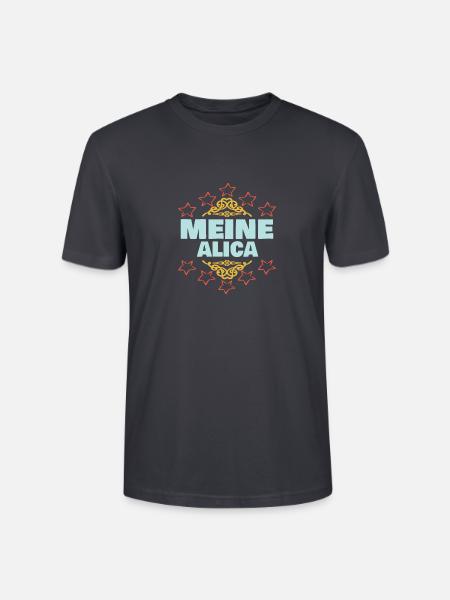 Geschenk für Alica - Stanley/Stella Unisex Bio-T-Shirt CRAFTER - Dunkles Graublau